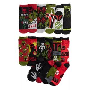 Men's 12 Days of Socks Star Wars Book Of Boba Fett Crew/Low Cut Socks